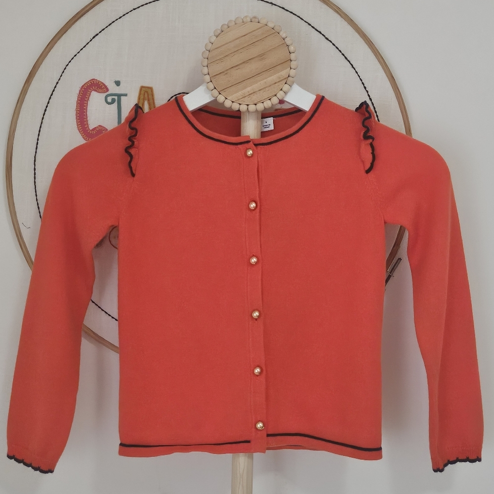 Janie and Jack Red Knit Cardigan